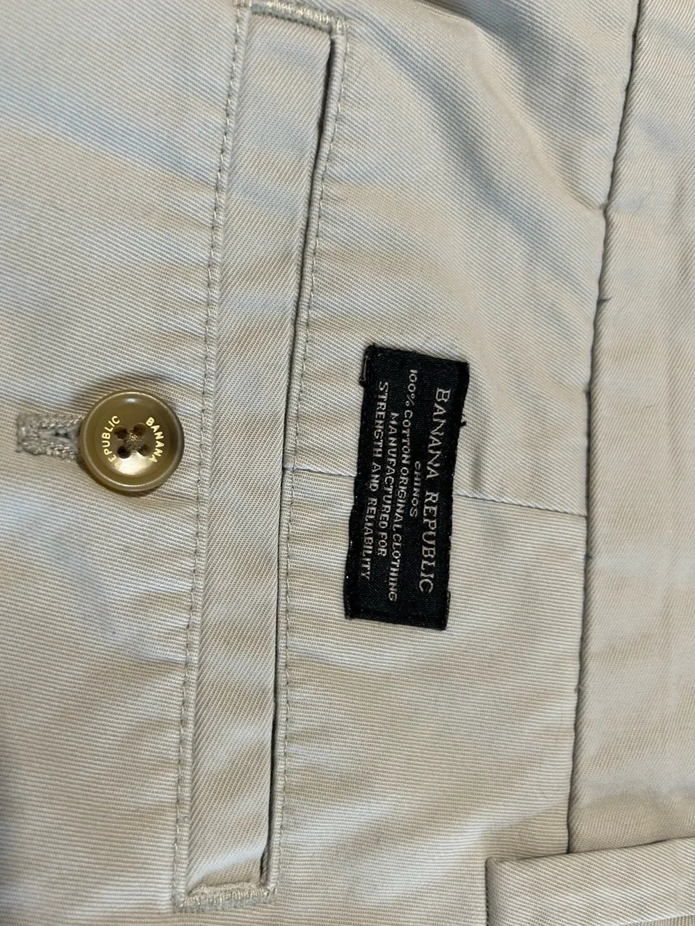 Banana Republic Stone/Tan Chino Dress Pants
